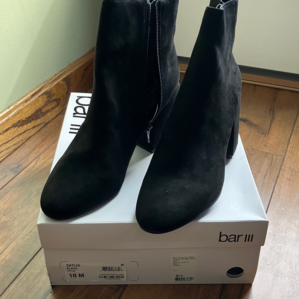 Bar III Black Gatlin Bootie – Women’s Size 10 - Picture 12 of 12